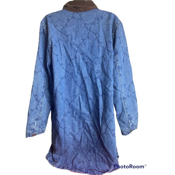 Denim & Co. jacket size Small blue and brown and color - Picture 2 of 7